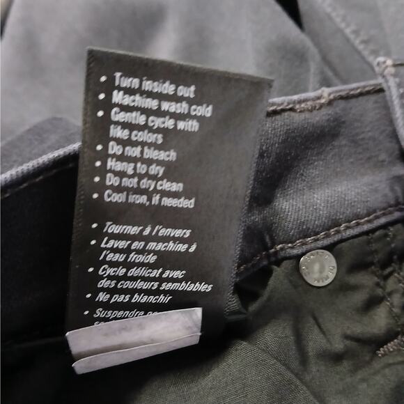 Paige Federal Transcend Slim Straight Jeans Men's Size 34 Dark Gray Denim Pants - Picture 10 of 11